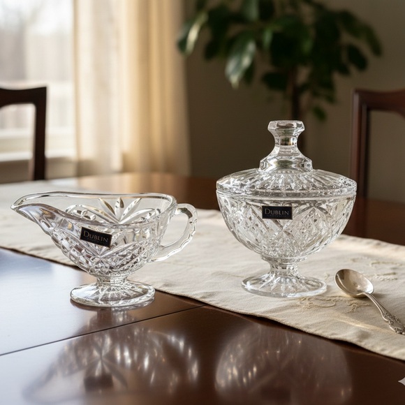 Dublin Other - Dublin Crystal Sugar & Creamer Set